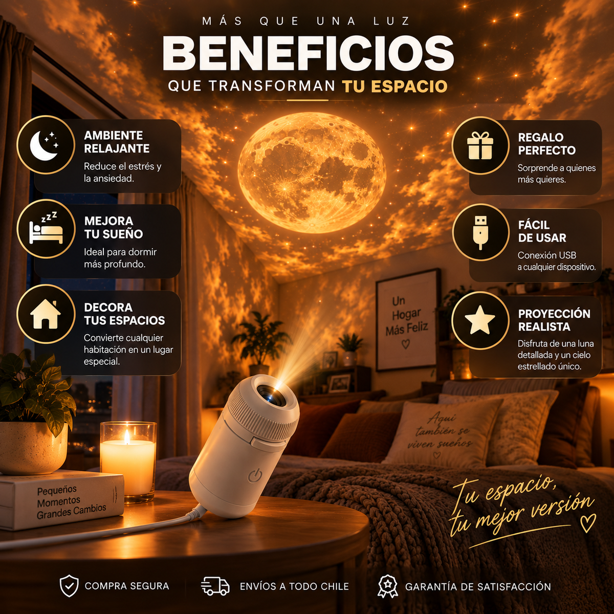 LunaGlow™ - ¿Tu pieza se siente fome o sin ambiente?