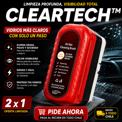 ClearTech™ — Cepillo Inteligente para Vidrios