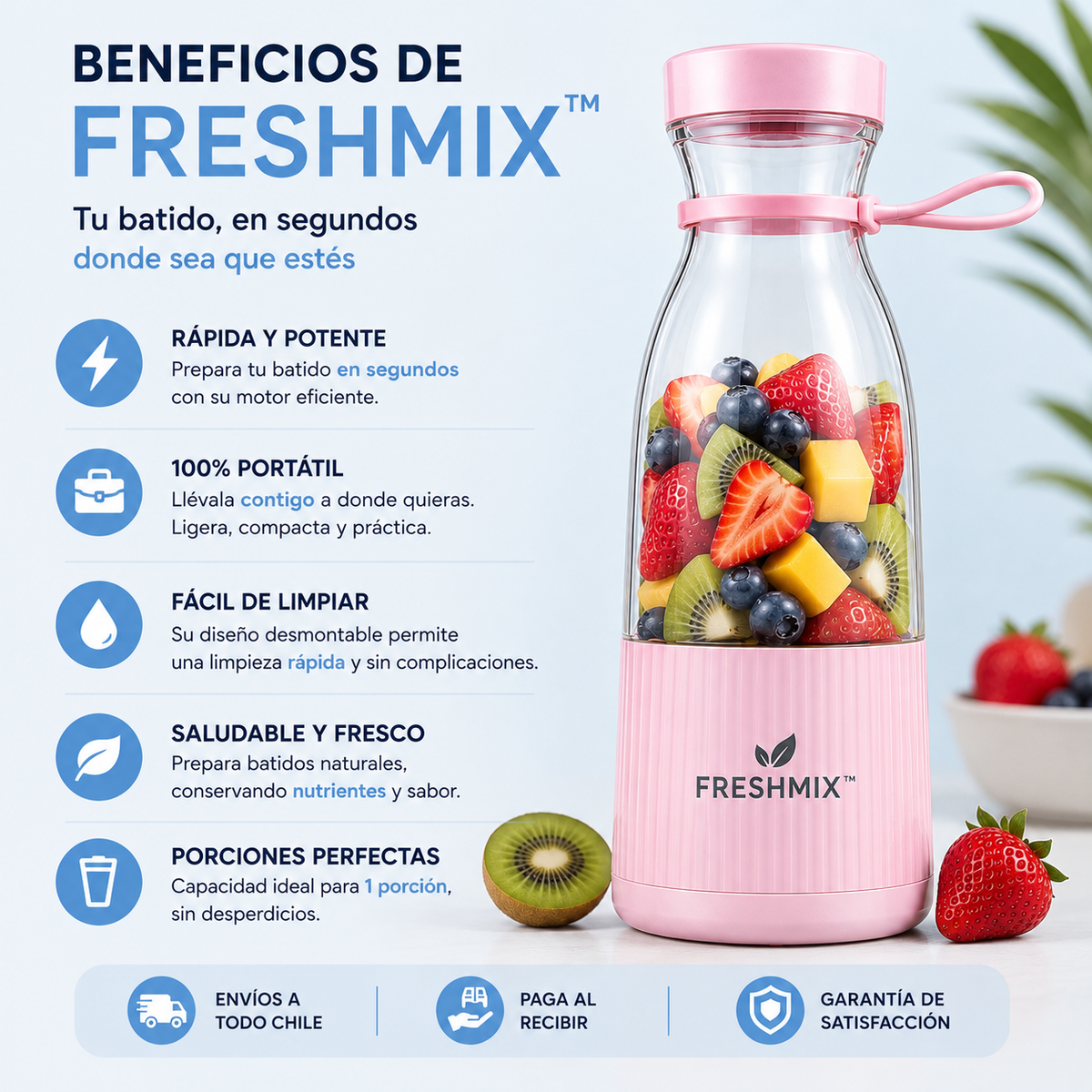 FreshMix™ – Prepara tu jugo o batido al instante