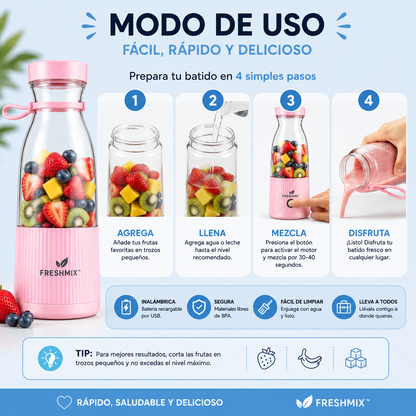 FreshMix™ – Prepara tu jugo o batido al instante