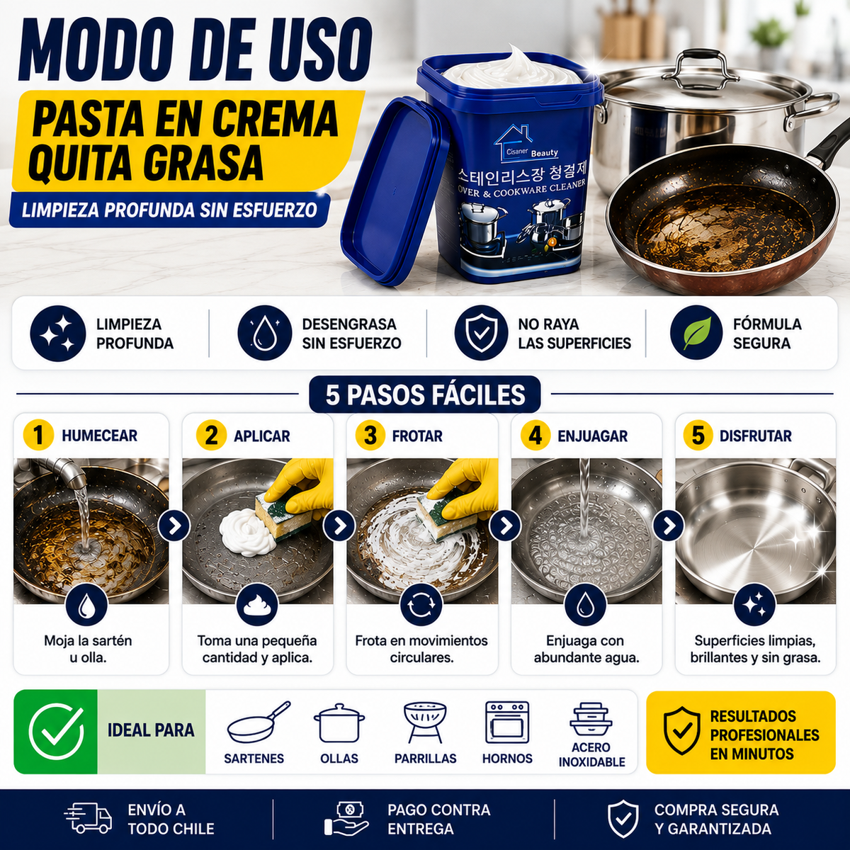 Pack MagicClean™ - Restaurador de Ollas y Sartenes
