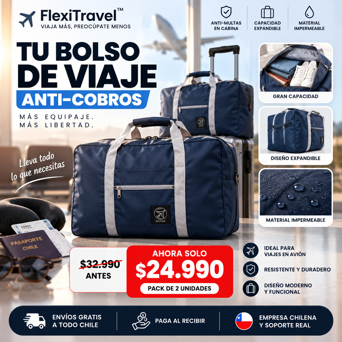 FlexiTravel™ - Tu Maleta Anti-Cobros